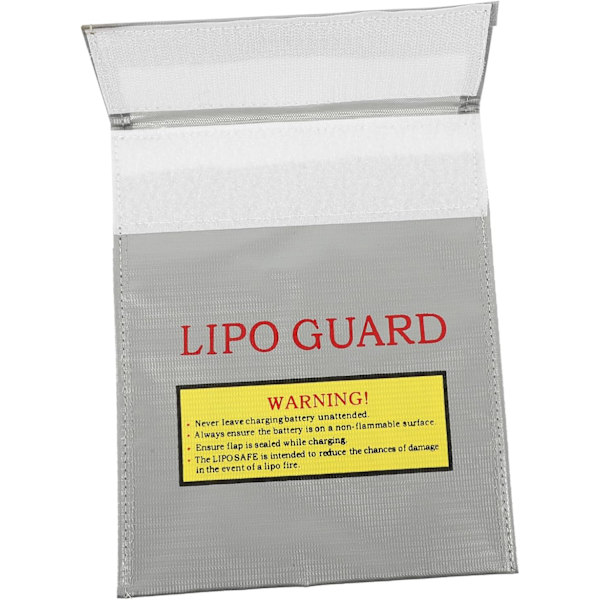 18x23cm Lipo Batteri Brandsikker Li-po Batterisæk Batterisikkerhed Opladningssæk Sølvfarve