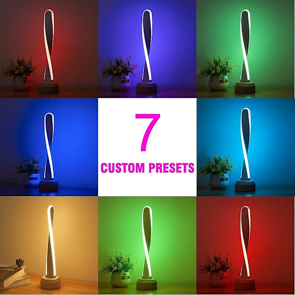 Bordlampe RGB Tre 16 Fargekonvertering Naturlig