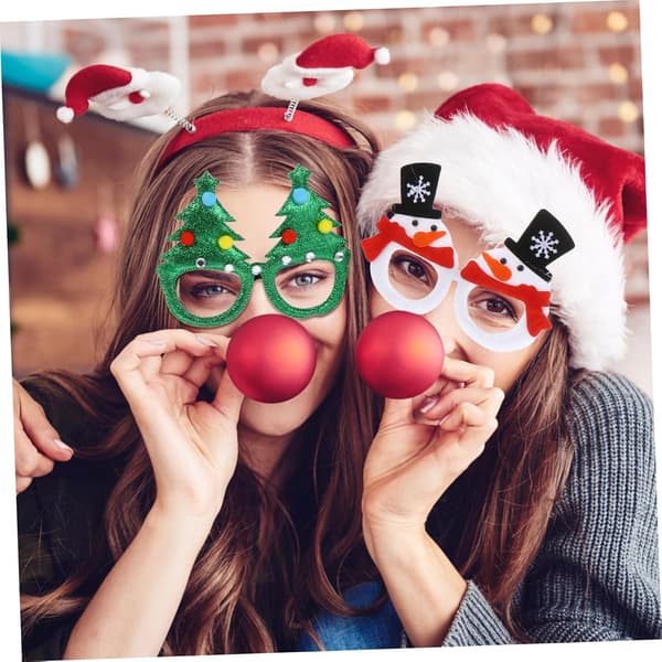 Julebriller Lue Julefest Rekvisitt Festlige Briller og Hodeplagg