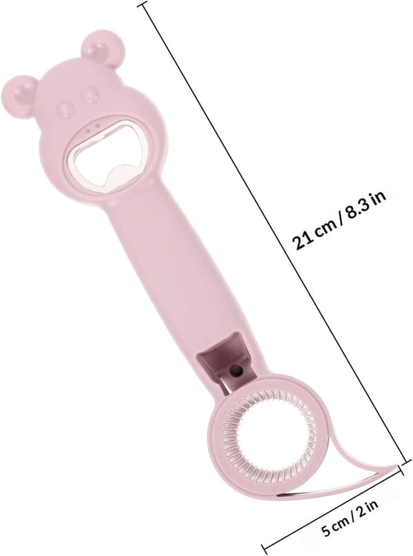 4 stk flaskeåpner multifunksjonell korketrekker ølflaskeåpner PP rustfritt stål sklisikker design