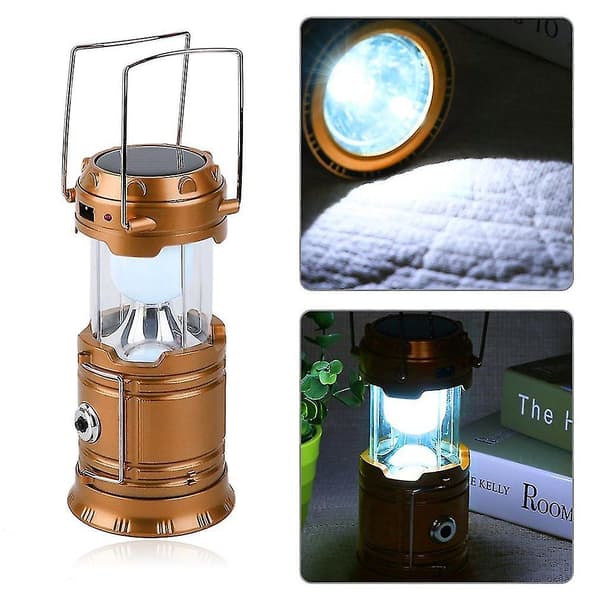 6+1 LED Genopladelig Campinglygte Solcelleopladning