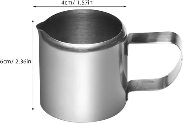 2 stk. liten melkekanne sausholder rustfritt stål 57 ml moderat kapasitet