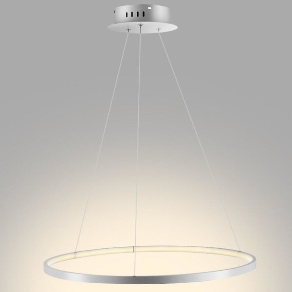 1-ljus 60 cm 24" LED-hängande ljus metall akryl cirkel
