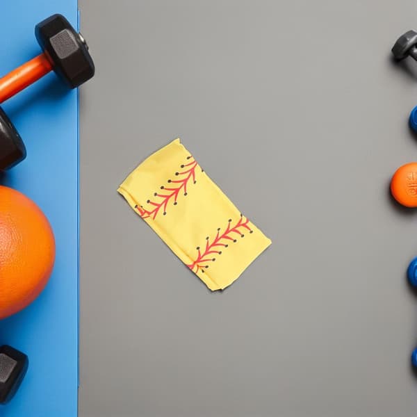 4-pack gula sportpannband för softball – elastiska svettabsorberande bomullshårband