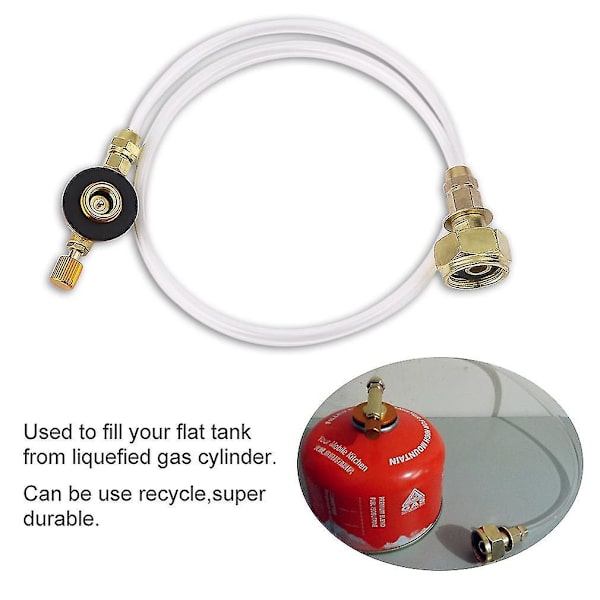 Gasolspis till Flat Cylinder Påfyllningsadapter Olika Standarder