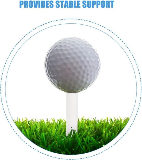 6 stk. uknuselige silikon-golfpegger med 35 mm-75 mm flate topper
