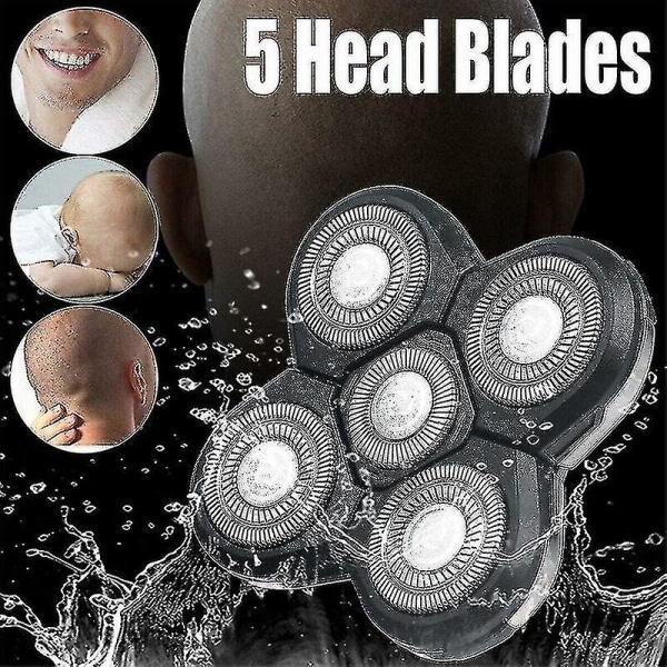 5 parranajopäätä, Blilades-partaveitsen vaihto kaljuun sähkötyökaluun
