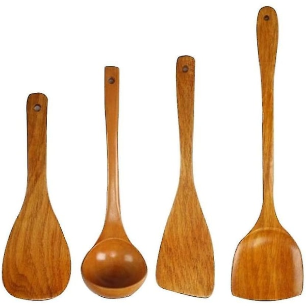 4pc Kitchen Utensil Sets Wooden Cooking Utensil Set