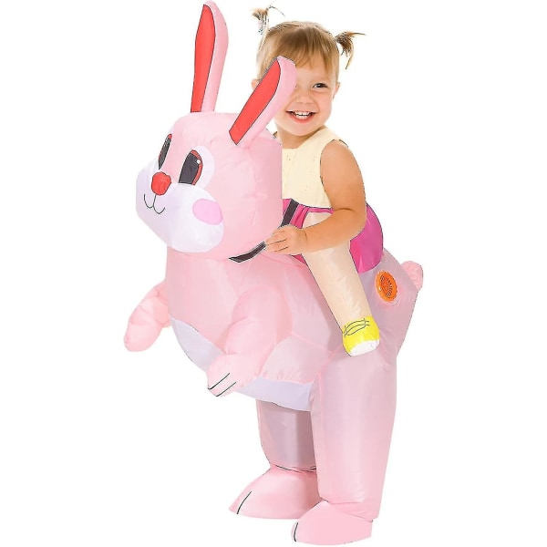 Oppblåsbar kaninridning kostyme lengde dress Festlig oppblåsbar leke oppblåsbar A