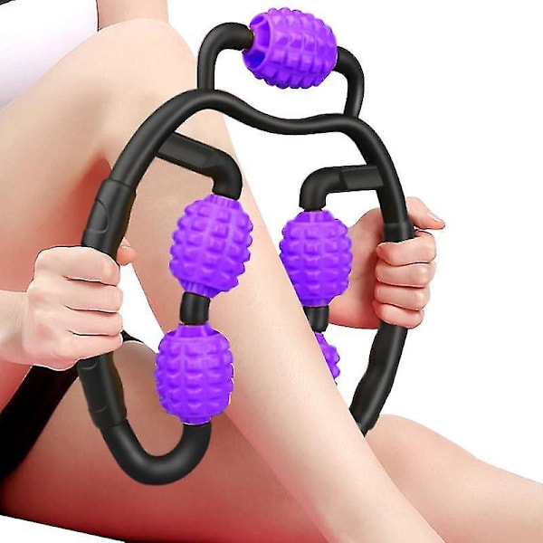 Fitness Foam Shaft Ring Benmassage Eliminerar Muskelavslappning Hjul Vaden Massage Roller Purple Gray
