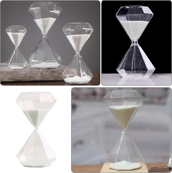5 minutter sandtimer timeglass dekorasjon klassisk formet høyt borosilikat