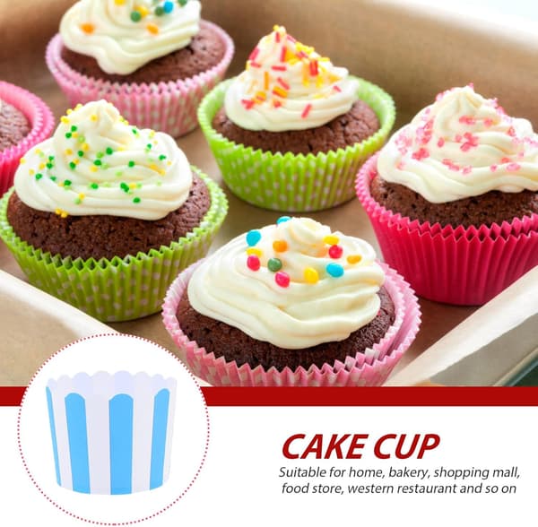100 stk. store cupcakeforme papir bagekopper varmer jævnt, ikke let at deformere papir bagekopper