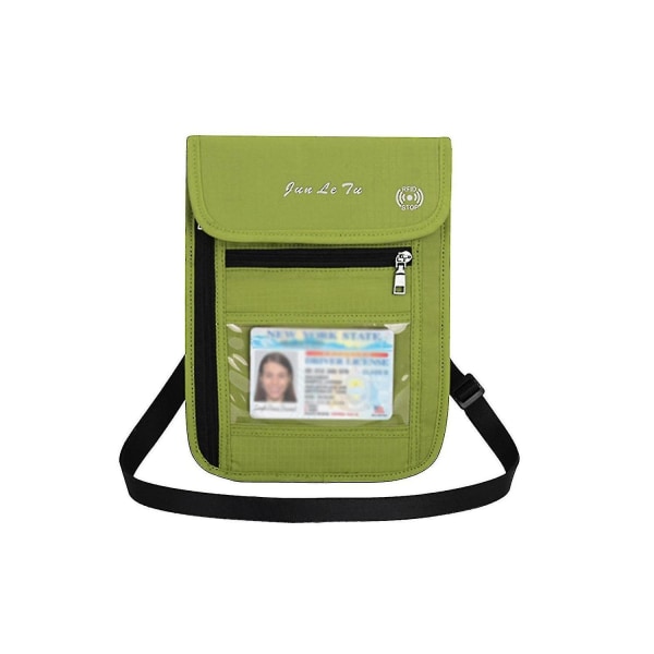 Multifunktionel Halter Passport Bag Crossbody opbevaringstaske Grøn
