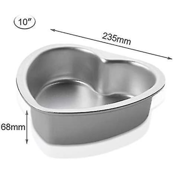 Hjärtformad Kakform i Anodiserad Aluminium med Löstagbar Botten
