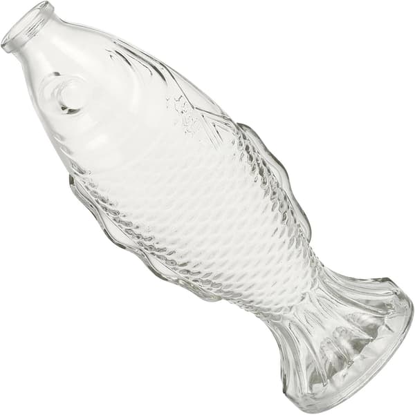Fiskformad vas Dekorativ blomvas Elegant konstnärlig glasfiskformad flaska