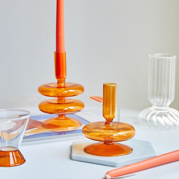 Floriddle Lysestaker i Glass for Hjemmet, Bryllup og Romdekor