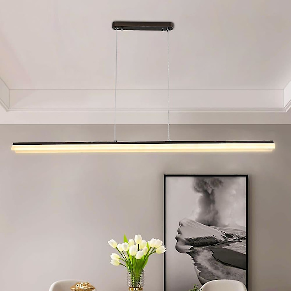LED Lineær Hengelampe Moderne Svart Gull 100cm Kontor