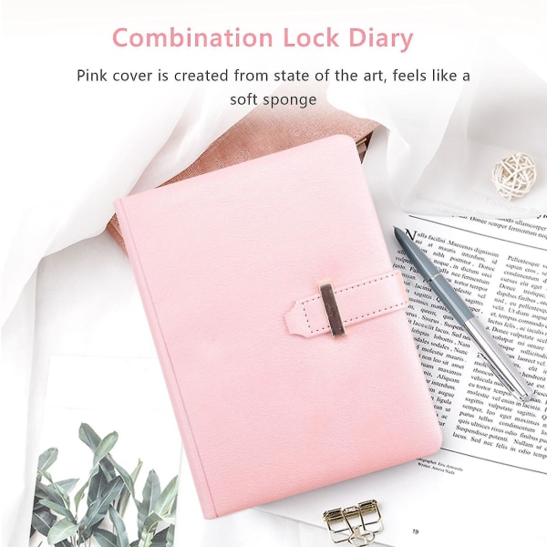 Hjerteformet kombinasjonslås dagbok med nøkkel personlige arrangører hemmelig notatbok