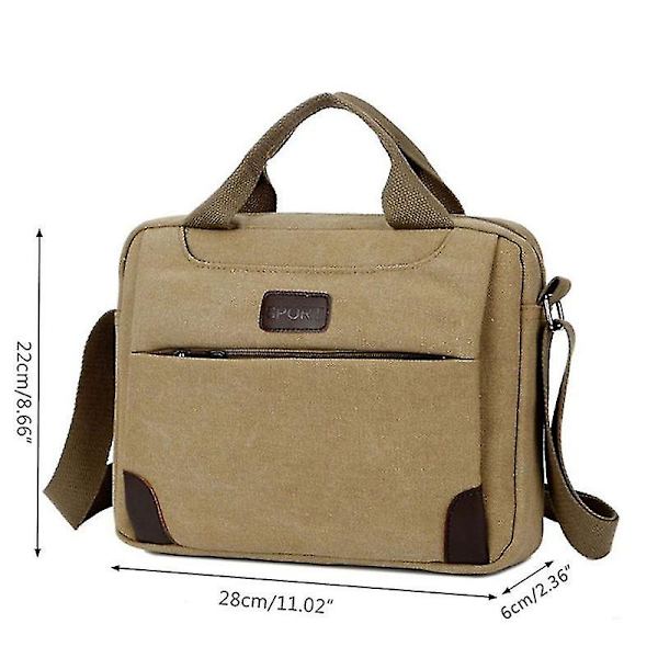 Herrar Canvas Crossbody Vandring Militär Messenger Sling Axelväska