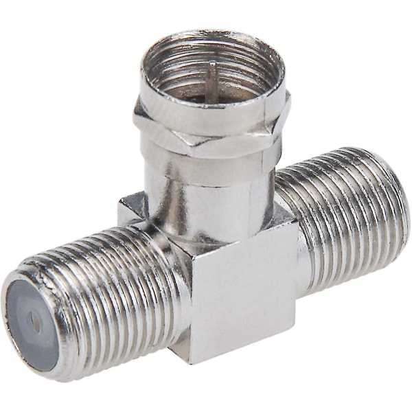 Koaksialkabel Splitter, Tv Splitter 2 Ind 1 Ud 2-pak F-Type Rg6 Han Til 2 F Hun 3-vejs Kabel Splitter Coax T-Connector Adapter Til Video Vcr Antenne