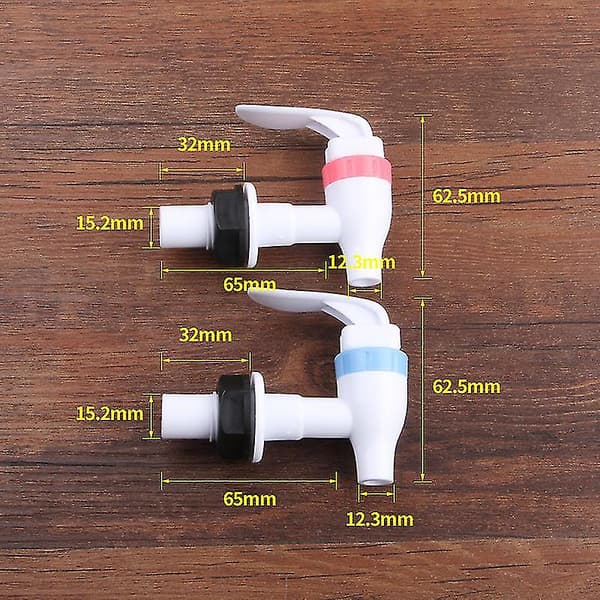 Universal Storlek Trycktyp Plast Varmvatten Dispenser Kran Tap Utbyte 2st