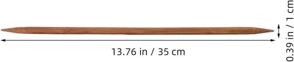 36 st bambustickor dubbelspetsiga långa stickor för strumpor bambu DIY hantverksmaterial