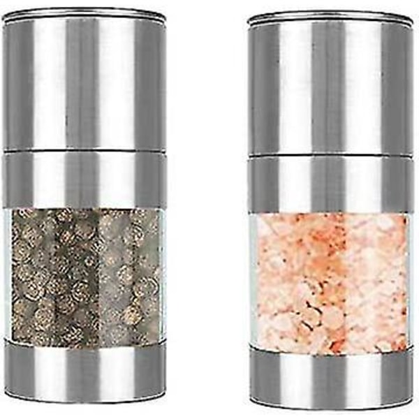 Manual Pepper Mill, Salt And Pepper Mill, Stainless Steel Spice Grinder, Adjustable Grain