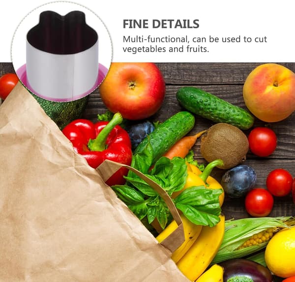 9 stk. kakeform Blomsterfruktkutter DIY Grønnsakskutter Multifunksjonell tegneseriestil rustfritt stål plast