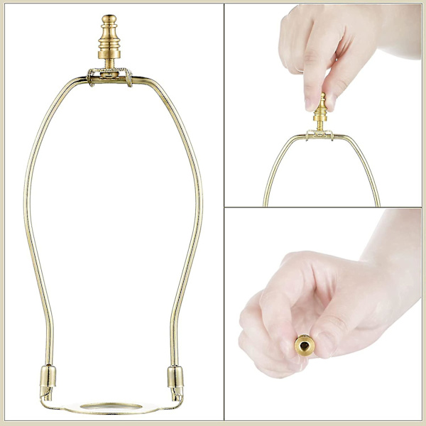 4 stk. Lampe Toppknotter i Solid Messing, 1-3/4 tommer