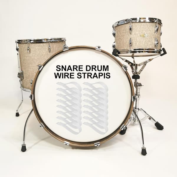 Lilletromme Wire Stropper 20 Stk Mælkehvid Snare Wire Fastgørelsesdele PET Materiale