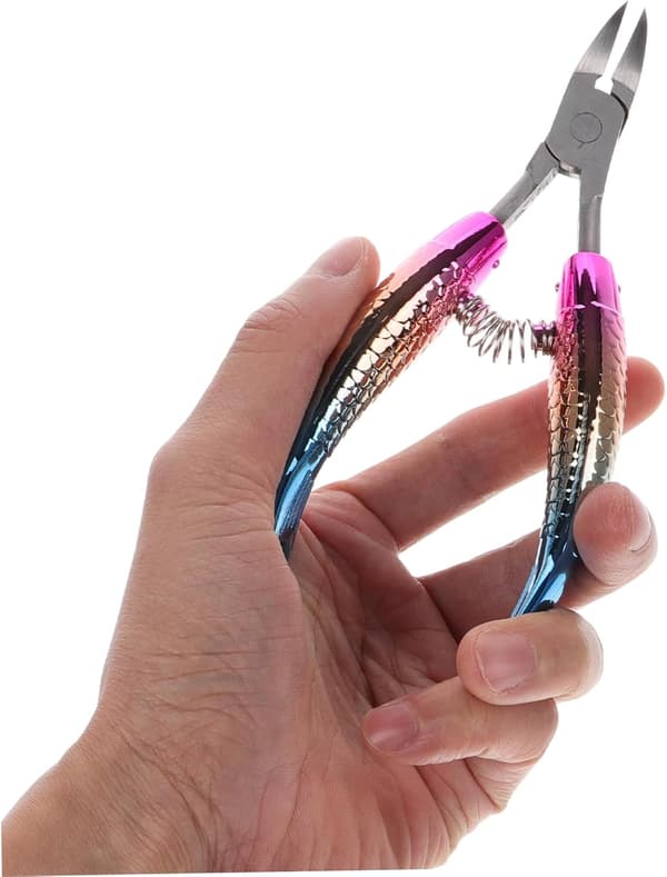 Nagelklippare i rostfritt stål med regnbågsgradient