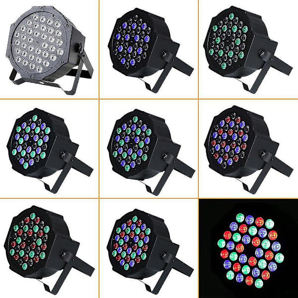 36*1W LED-muoviset lavavalot, neljä ohjausmallia, juhliin