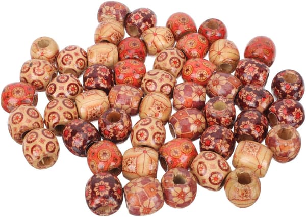 100 stk. treperler til dreadlocks, store hull, DIY hårfletteperler for hårforlengelser, egnet