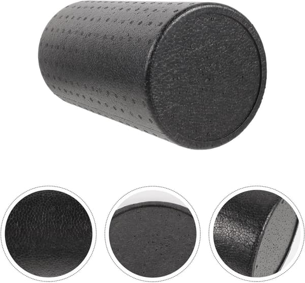 Solid träningsskumrulle 30x15 cm svart massagerulle