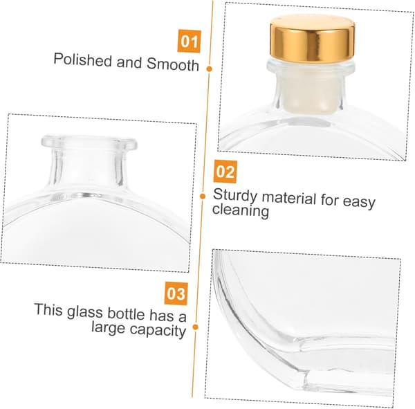 Eterisk oljediffusorflaska och parfymdiffusorflaska 100 ml glasbehållare med propp