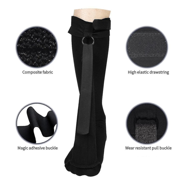 1 stk Plantar Fasciitis kompressionssok til hælsmerter Foot Drop Corrector Foot Stretching Sockblack