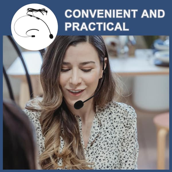 Headsetmikrofon til sang Sort Letvægts Trådløs Mikrofon Headset