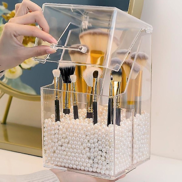 Akryl Makeup Organizer Holder Værktøj Opbevaring Perle Box