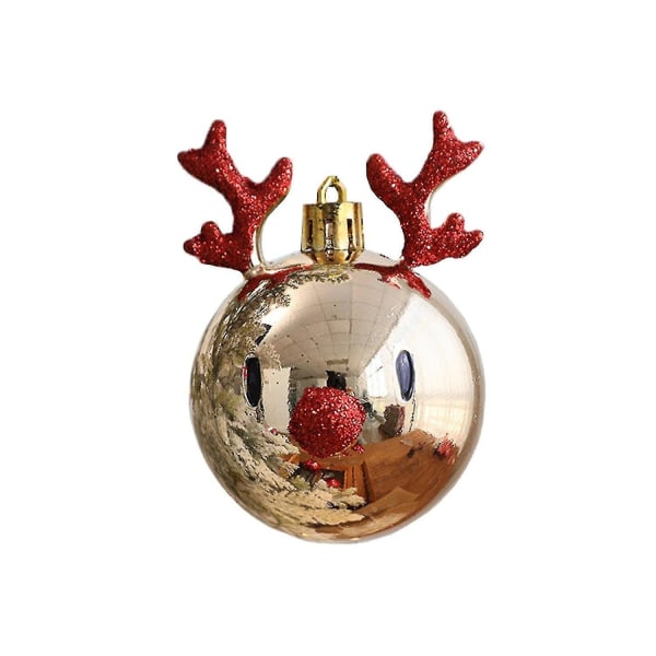 2kpl Deer Antlers Crystal Ball Xmas Tree Ornaments Kodinsisustus