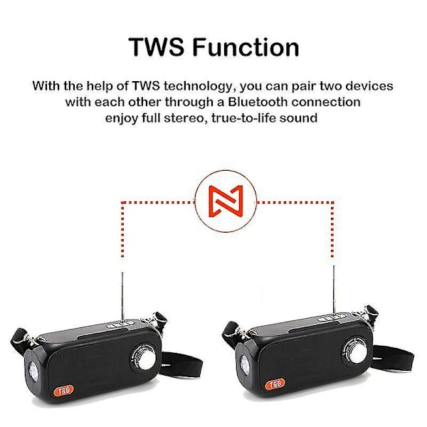 Kannettava Bluetooth-kaiutin, aurinkolataus, FM-radio