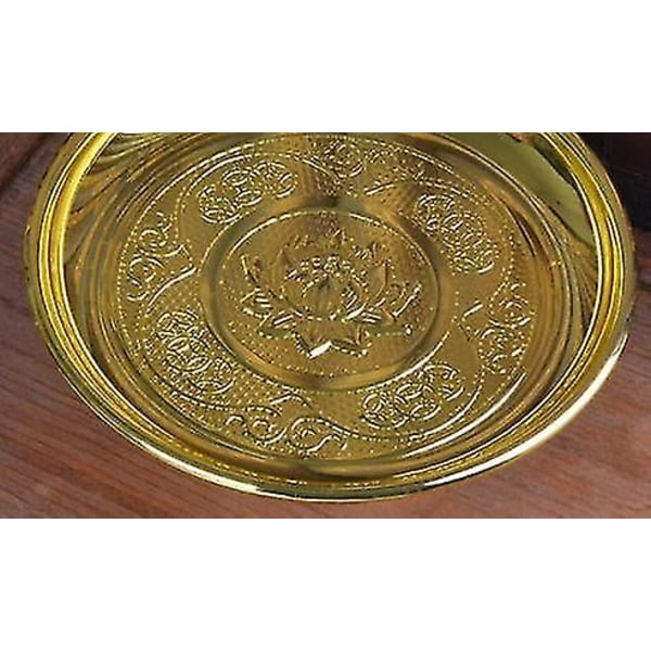 Hieno kultaseoksesta valmistettu lotushedelmätarjotin 18 cm koristeellinen