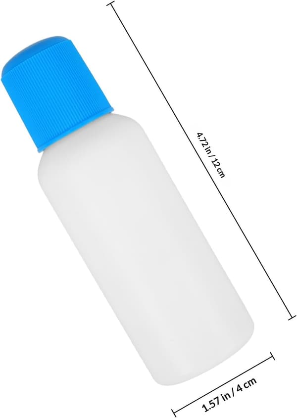 Påfyllningsbara applikatorflaskor med svamphuvud 6 st 100 ml klämbara plastbehållare