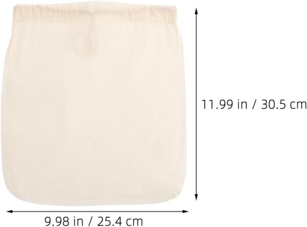 Nøttemelk Meshpose Finmasket Silpose 12x12 Tommer Bomullsduk Multifunksjonell