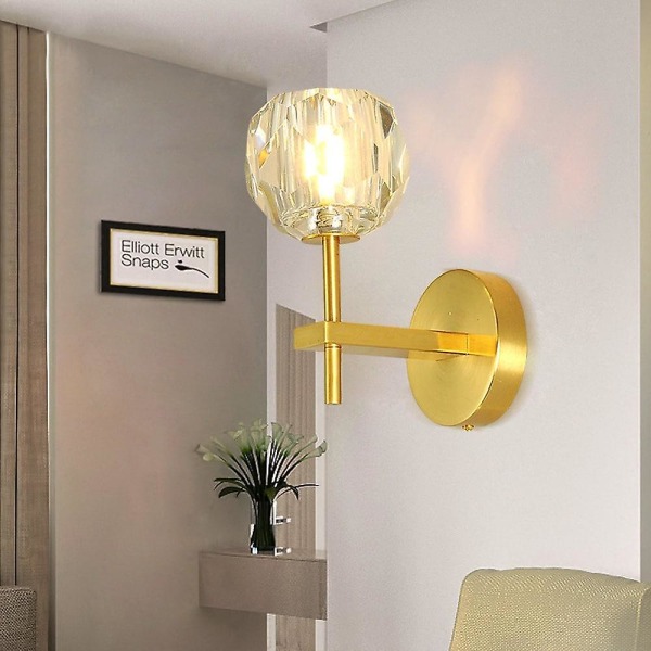 LED Moderne Vægslampe Krystal Guld Soveværelse Jern 7w