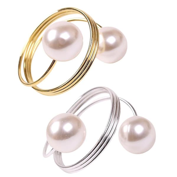 2 st Servettband i papper, servettringar, diamantformade servettringar