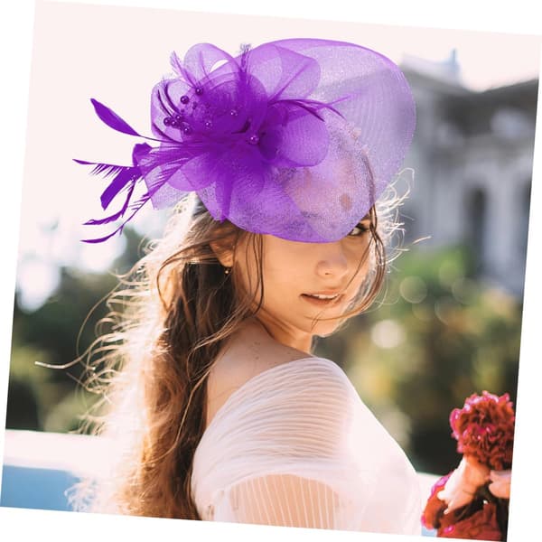 2 stk. elegant blomsterfascinatorhatt med slørhårtilbehør for teselskap, skoleball, lett nettinghodeplagg
