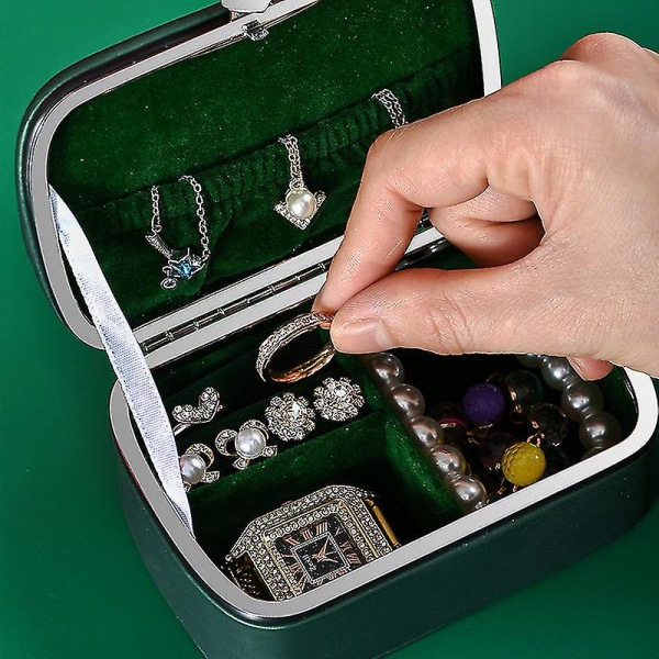 Smykkeskrin, smykkeoppbevaringsboks Mini smykkeskrin Reisesmykkeskrin