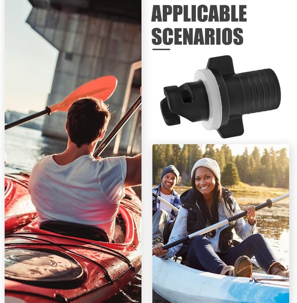 2st Uppblåsbar Kajak Luftventiladapter med Slangkoppling för Sup Paddle Board Pump
