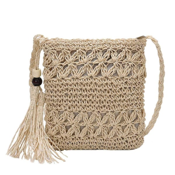 Women's Straw Bags, Summer Beach Straw Bags With Fringe Mini Straw Bags