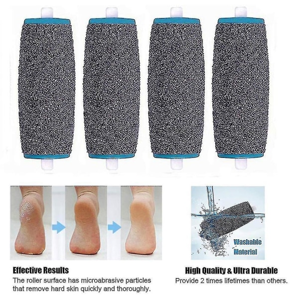 Tavallinen karkea jalkaviilan täyttöpakkaus, jalkaviilanmusta+sininen 4kpl